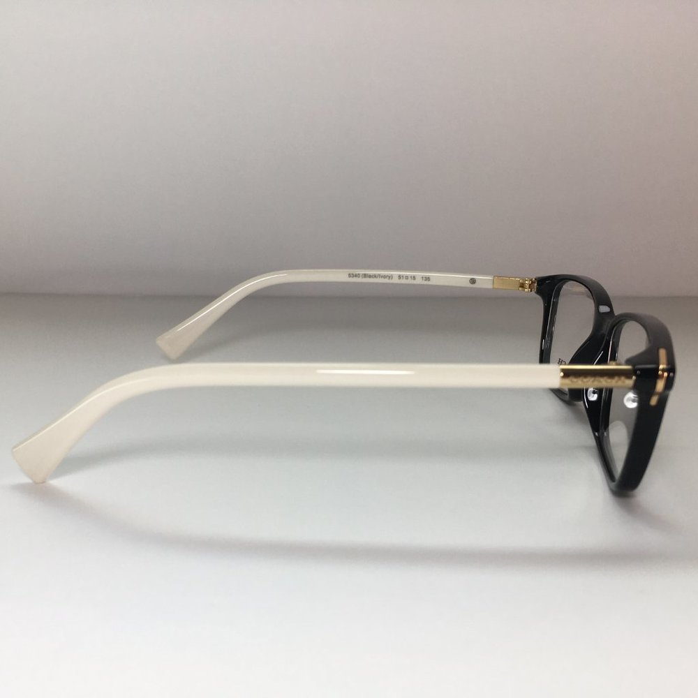 Coach Rectangle Black Ivory Eyeglasses Frames NWOT - Picture 5 of 8